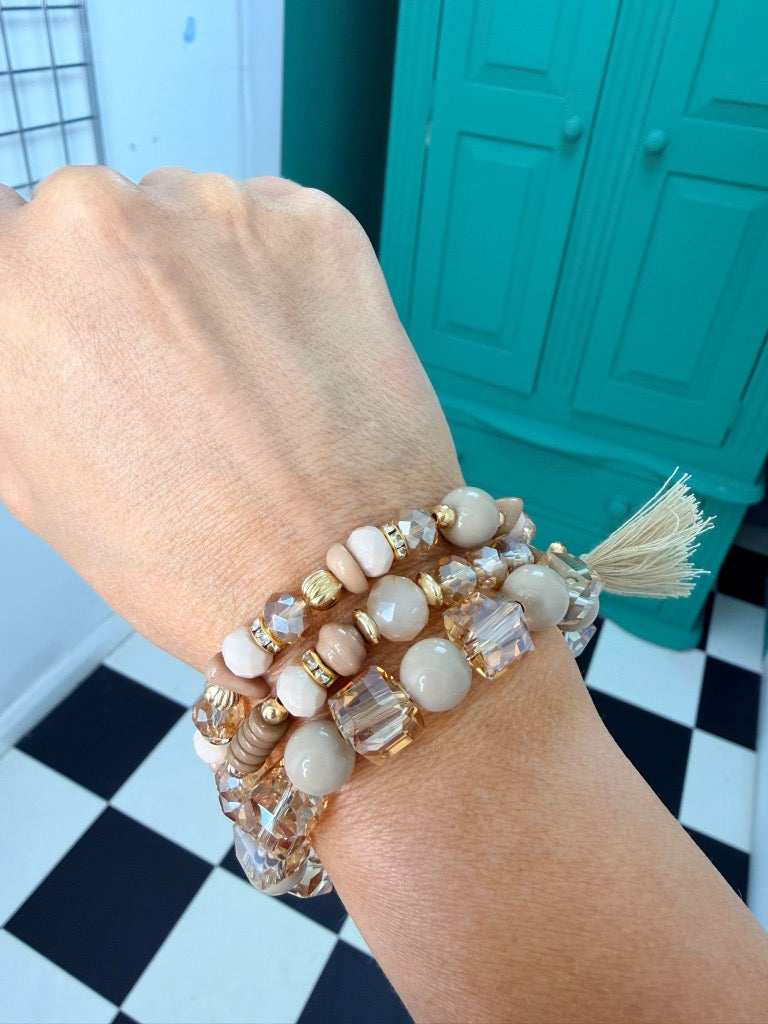 Taupe Bead Bracelet