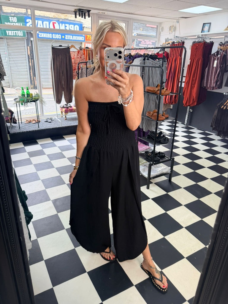 Bandeau Jumpsuit Black