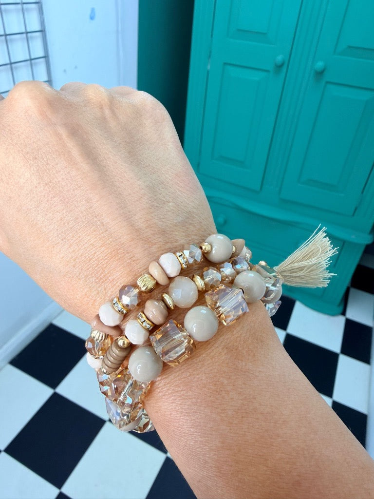 Taupe Bead Bracelet
