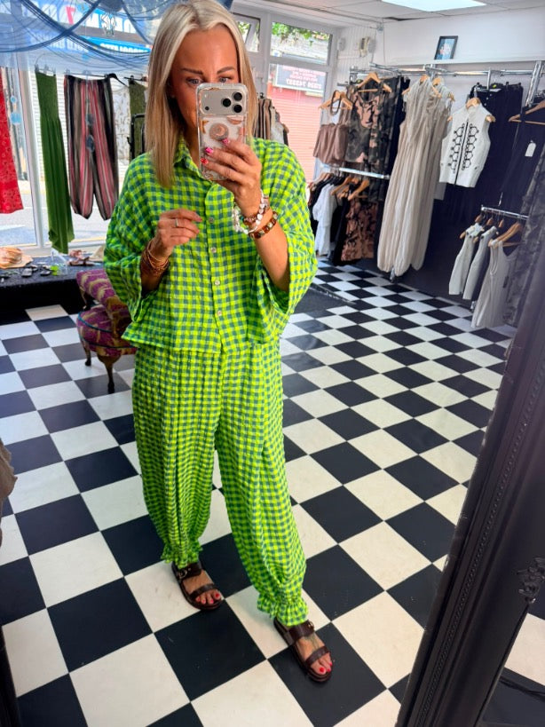 Neon Collection Bloomer Trouser Lime /Slate
